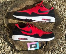 Nike Air Max 1 Ultra Red Mesh Black Suede