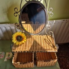 Vintage Mirror with baskets