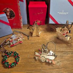 Beautiful Bundle of 5 Newbridge Silver Christmas Decorations, 3 Retired Editions