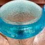 Set of Glass Genie Bottles with Turquoise Blue Flame Stoppers and Tall Containers with Mushroom Lids MCM Retro Image 6
