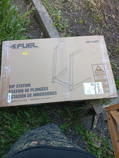 Dip station still in carton