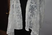 Tu waterfall white/cream sequin blazer/cardigan size UK12/14 EU40/42 Postage included