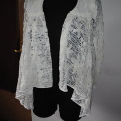 Tu waterfall white/cream sequin blazer/cardigan size UK12/14 EU40/42 Postage included