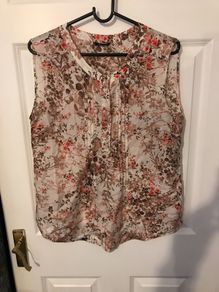 massimo dutti 100% mulberry silk top