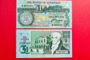 Guernsey  1 Pound  1991 )pick. 52b. UNC