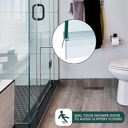 Premium Grid 2 Pack Shower Screen Seal Strip L 4 6mm Glass Shower Door ...