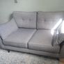 DFS 2 Seater Sofa Couch, French Connection Zinc style. Grey tweed, in very good condition. Image 4