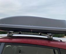 Roofbox with RoofBars and Bikerack