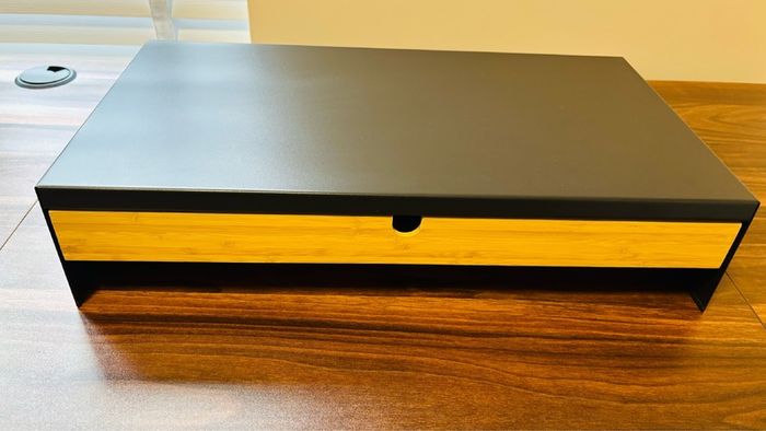 IKEA Eloven Monitor Stand with Bamboo Drawer - Black - 2 items available