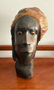 Large Near-Life Size African Tribal,Bust