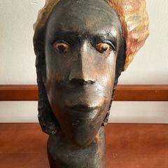 Large Near-Life Size African Tribal,Bust