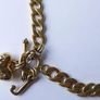 Juicy Couture Logo Heart J Charms Gold Tone Chain Link Toggle Clasp Necklace 17inch. Image 9