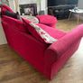 DFS 3 Seater Sofa with Armchair & Stool Image 4