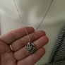 Petitte dark silver tone rose pendant necklace Image 2