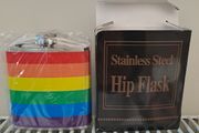Rainbow Hip flask
