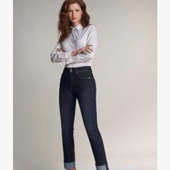 Salsa Push In Bootcut Jeans, Dark Blue Denim Size W31L32