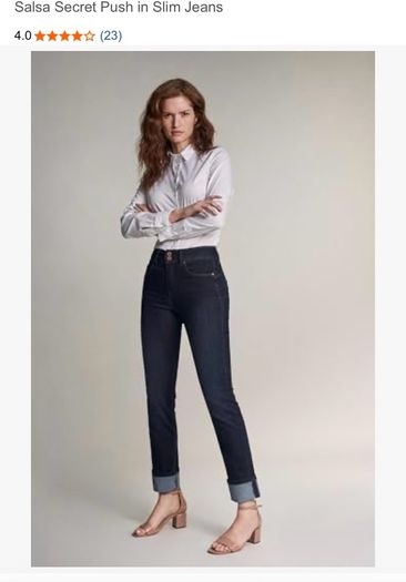 Salsa Push In Bootcut Jeans, Dark Blue Denim Size W31L32