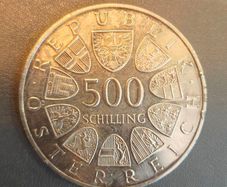 500 Schilling Osterreich Katholikentag Johannes Paul II