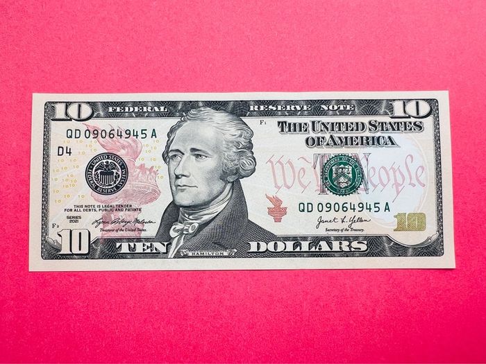 USA  10 Dollars   2021 Letter  (  D 4 )  CLEVELAND ( Uncirculated )