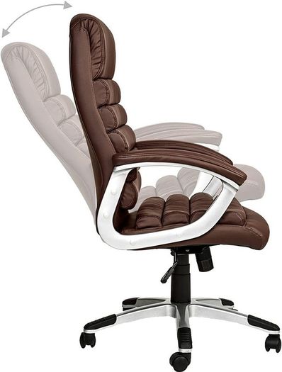 Executive Office Chair Swivel Chair With Padded Armrests Brown Nationwide Delivery