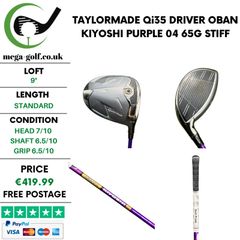 Taylormade Qi35 Driver / 9 Degree / Oban Kiyoshi Purple 04 65g Stiff