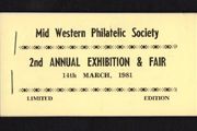 1981 Ireland 2nd Annual Mid Western Exhibition Booklet with 3 X 12p 12p Bodhran &amp; Whistle Commemorative Stamp Mint Never Hinged (MNH) no 154