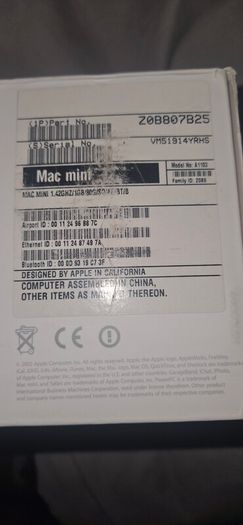 2005 Apple Mac Mini A1103 in original box