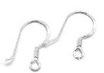 Bulk Lot 100 925 Sterling Silver 15mm Earring Hooks