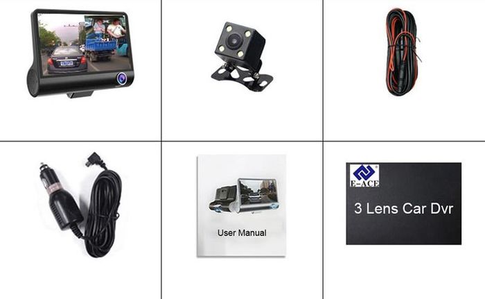 Brand New 1080P Car DVR 4.3 inch Lens Dash Cam Front and Rear Video Recorder Camera G-sensor