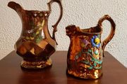 Two Antique Lustre Jugs Victorian