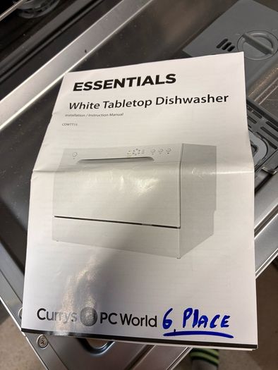 6 place counter top dishwasher