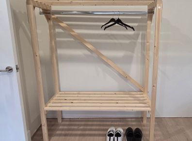 Clothes rail timber