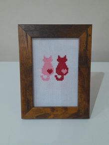 Cats cross-stitch picture