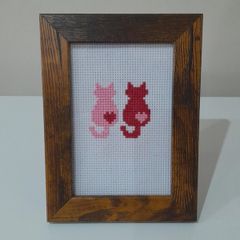 Cats cross-stitch picture