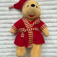Winnie The Pooh In Dressing Gown And Night Cap Disney Plush approx. 30cm Used Please look at the pictures