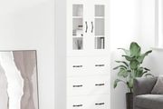 Highboard White 69.5x34x180 cm