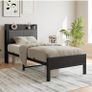 3ft Single Bed Frame with Storage Headboard,Heavy Duty Metal Upholstered Platform Bed Frame,Mattress Foundation/Strong Steel Slat Support/Under-bed Storage/Easy Assembly/Black Image 6