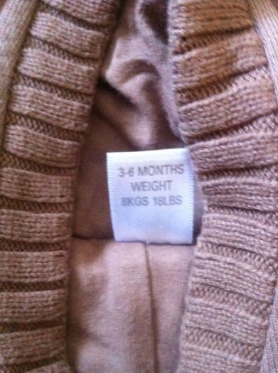NEXT Gorgeous Boys Beige Jacket "as new" 3-6mts/upto 18lbs)