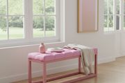 A pink eco-leather bench? Absolutely YES!