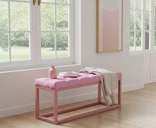 A pink eco-leather bench? Absolutely YES!