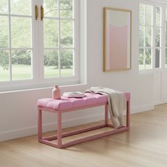 A pink eco-leather bench? Absolutely YES!