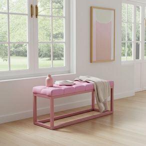 A pink eco-leather bench? Absolutely YES!