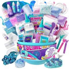 Egg Mermaid Sparkle Slime Making Kit for Girls, Measures 9.5 Inches High, 22 Pieces to Make DIY Shimmer Slime with Lots of Glitter Slime Add In's, Great Gifts for 9 Year Old Girls (FREE POSTAGE)