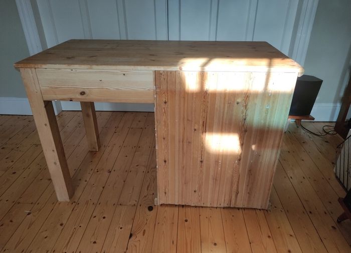 Antique pine desk.