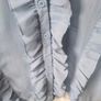Boohoo blue ruffled cropped blouse Image 3