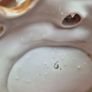 Antique German porcelain figural spill vase tree trunk & maiden c,1900 Image 6