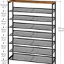 Vintage Shoe Rack 28-35 Pairs Brown Image 2