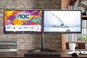 Dual AOC M2470SWH 24 Inch FHD Monitor, 60Hz,5ms, Speakers 1920 x 1080 , HDMI 1.4 x 2 VGA