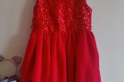 girls red dress
