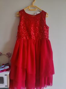 girls red dress